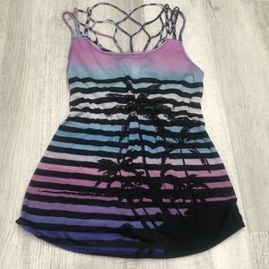 Strappy Beach Silhouette Tank Top